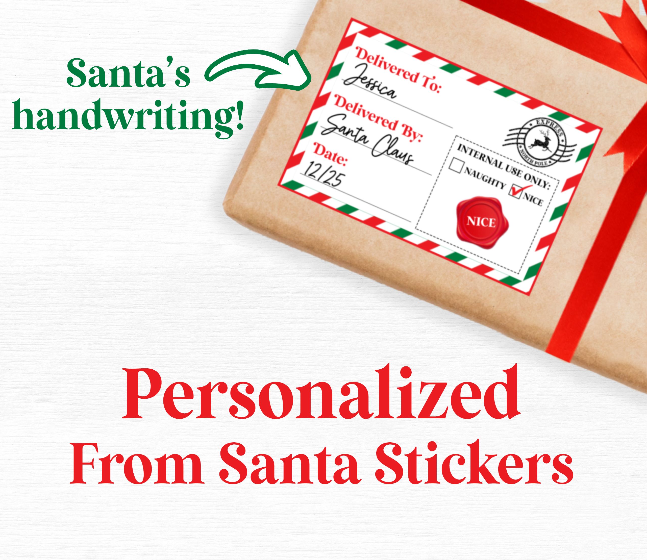 Santa Mail Name Stickers